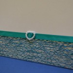 Green Net Ribbon with Heart Pearl Buckle 1